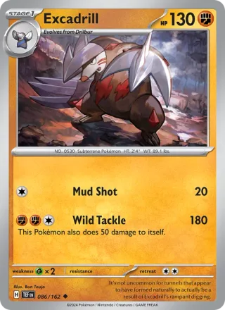 Excadrill #086 · Temporal Forces Pokémon card