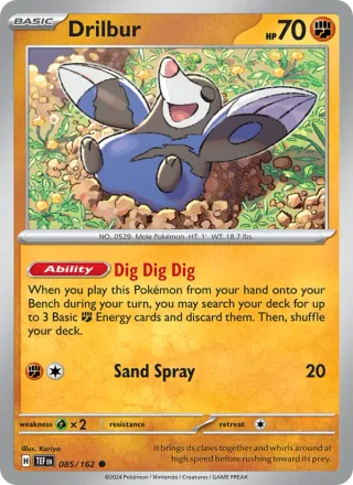 Drilbur #085 · Temporal Forces Pokémon card