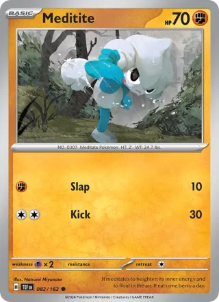 Meditite #082 · Temporal Forces Pokémon card