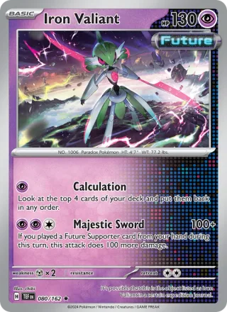 Iron Valiant #080 · Temporal Forces Pokémon card