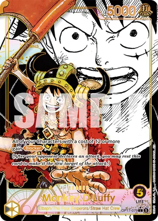 Monkey.D.Luffy (Super Leader Alternate Art) #OP17-079-super-leader-alternate-art · The World's Strongest Warriors One Piece card