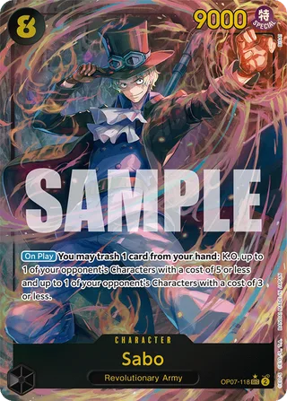 Sabo (Parallel) #OP07-118-parallel · 500 Years in the Future One Piece card
