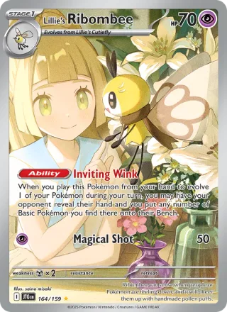 Lillie's Ribombee #164 · Journey Together Pokémon card