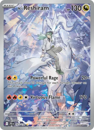 N's Reshiram #167 · Journey Together Pokémon card