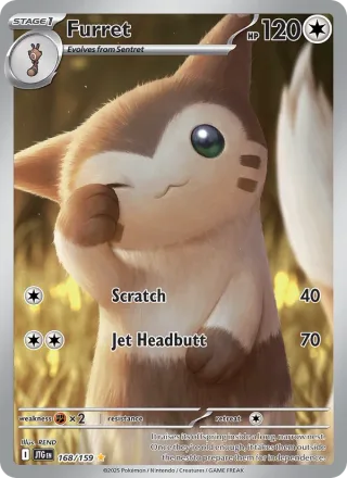 Furret #168 · Journey Together Pokémon card