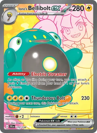 Iono's Bellibolt ex #172 · Journey Together Pokémon card