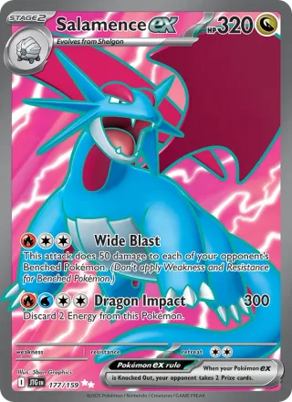 Salamence ex #177 · Journey Together Pokémon card