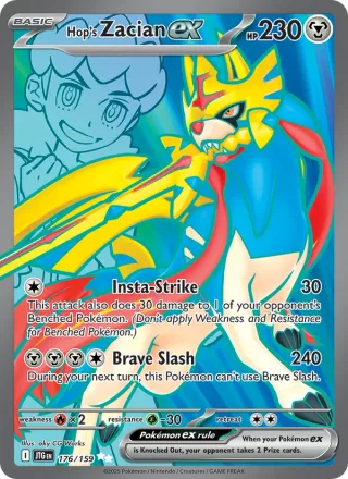 Hop's Zacian ex #176 · Journey Together Pokémon card