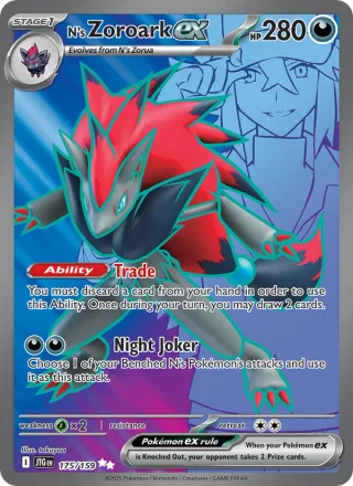 N's Zoroark ex #175 · Journey Together Pokémon card