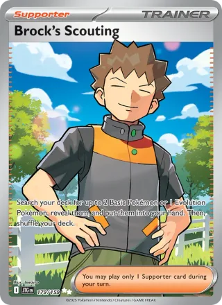 Brock's Scouting #179 · Journey Together Pokémon card