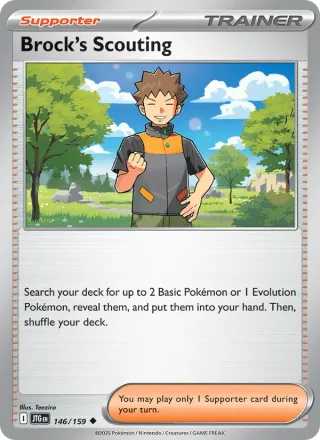 Brock's Scouting #146 · Journey Together Pokémon card
