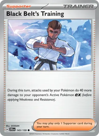 Black Belt's Training #145 · Journey Together Pokémon card