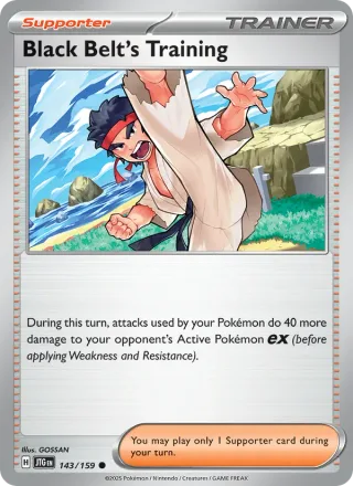 Black Belt's Training #143 · Journey Together Pokémon card