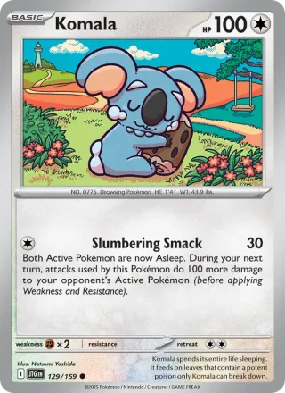 Komala #129 · Journey Together Pokémon card