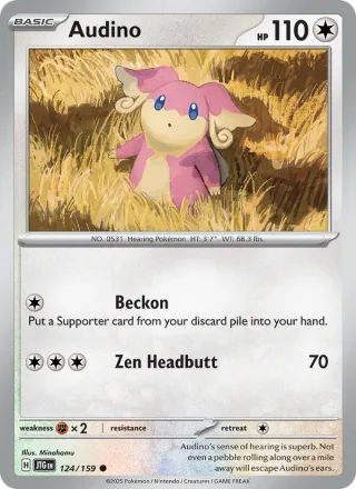 Audino #124 · Journey Together Pokémon card