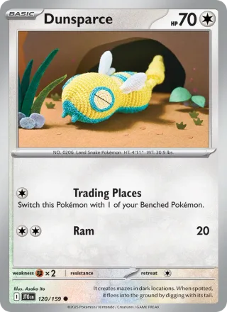 Dunsparce #120 · Journey Together Pokémon card