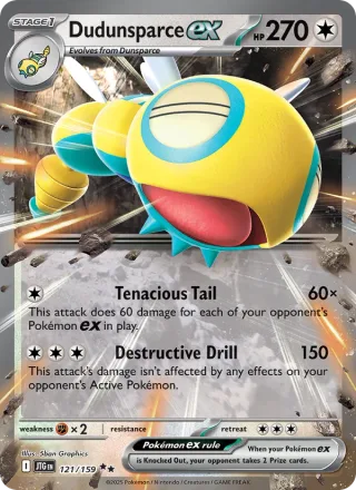 Dudunsparce ex #121 · Journey Together Pokémon card