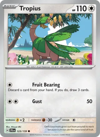 Tropius #123 · Journey Together Pokémon card