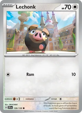 Lechonk #139 · Journey Together Pokémon card