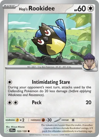 Hop's Rookidee #133 · Journey Together Pokémon card