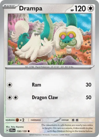 Drampa #130 · Journey Together Pokémon card