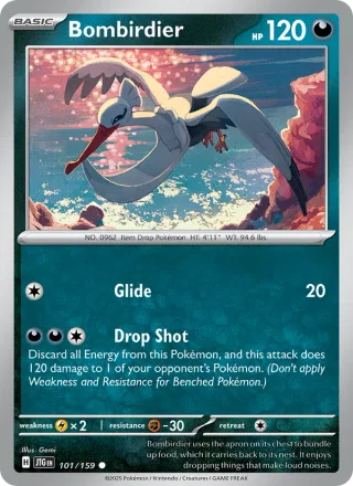Bombirdier #101 · Journey Together Pokémon card
