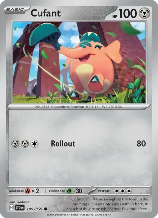 Cufant #109 · Journey Together Pokémon card