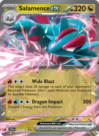Salamence ex #114 · Journey Together Pokémon card