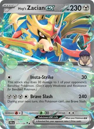 Hop's Zacian ex #111 · Journey Together Pokémon card