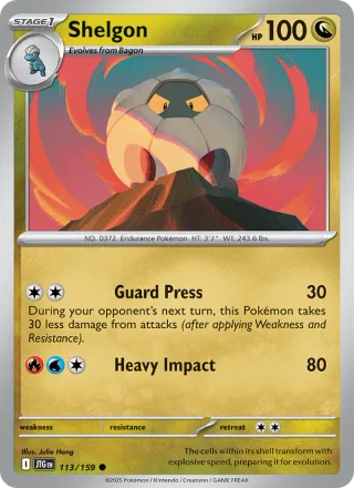 Shelgon #113 · Journey Together Pokémon card