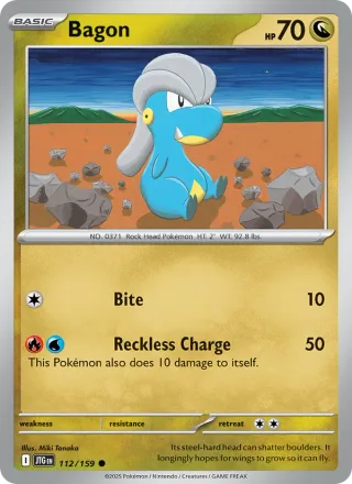 Bagon #112 · Journey Together Pokémon card