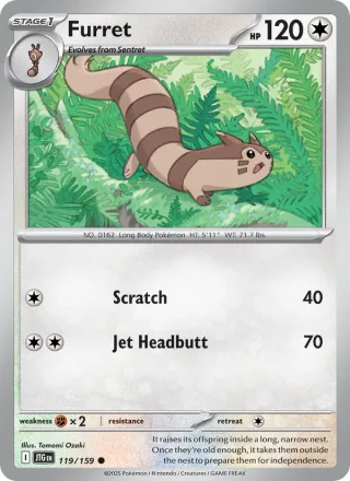 Furret #119 · Journey Together Pokémon card