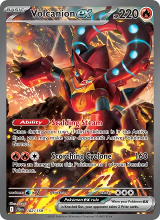 Volcanion ex #182 · Journey Together Pokémon card