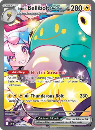 Iono's Bellibolt ex #183 · Journey Together Pokémon card