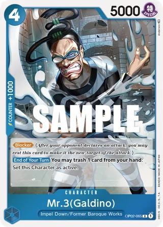 Mr.3 (Galdino) #OP02-065 · Paramount War One Piece card