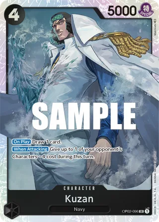 Kuzan #OP02-096 · Paramount War One Piece card