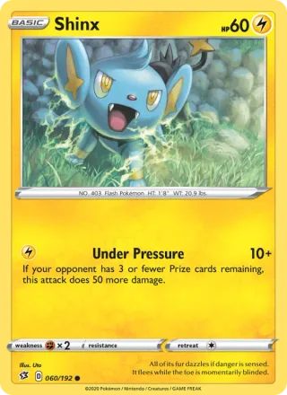 Shinx #60 · Rebel Clash Pokémon card