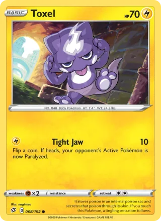 Toxel #68 · Rebel Clash Pokémon card