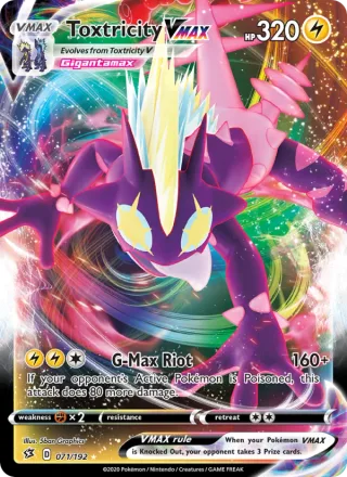 Toxtricity VMAX #71 · Rebel Clash Pokémon card