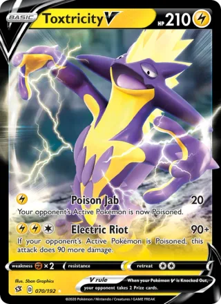 Toxtricity V #70 · Rebel Clash Pokémon card