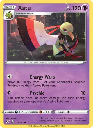 Xatu #77 · Rebel Clash Pokémon card