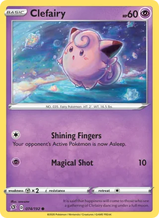 Clefairy #74 · Rebel Clash Pokémon card