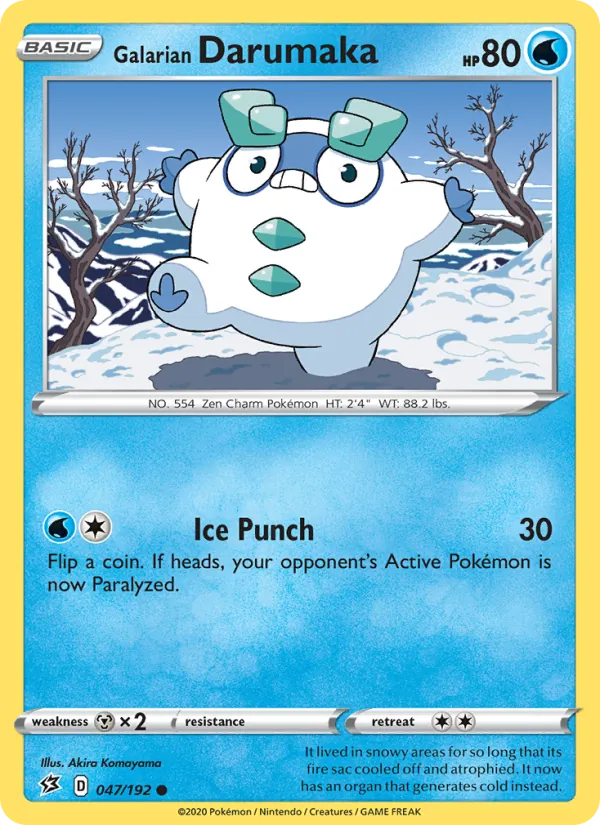 Galarian Darumaka full card art
