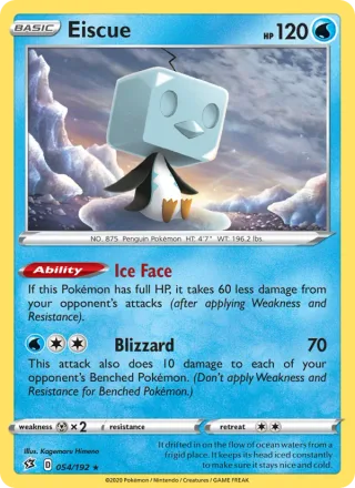 Eiscue #54 · Rebel Clash Pokémon card