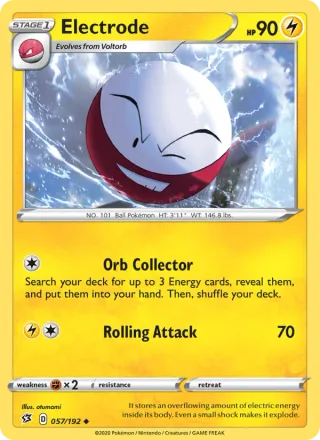 Electrode #57 · Rebel Clash Pokémon card