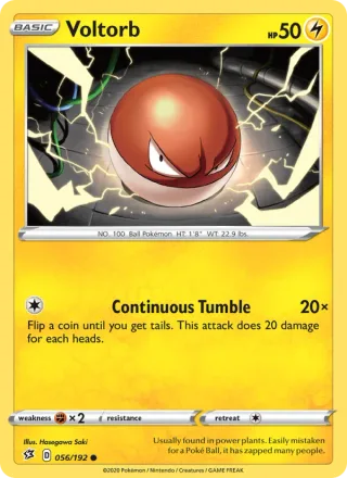 Voltorb #56 · Rebel Clash Pokémon card