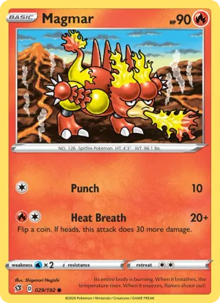 Magmar #29 · Rebel Clash Pokémon card