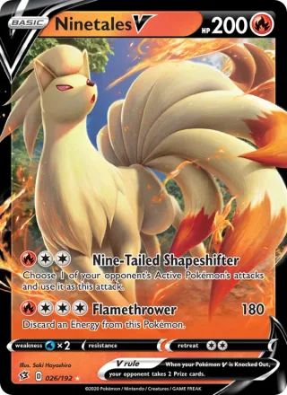 Ninetales V #26 · Rebel Clash Pokémon card