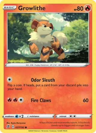 Growlithe #27 · Rebel Clash Pokémon card