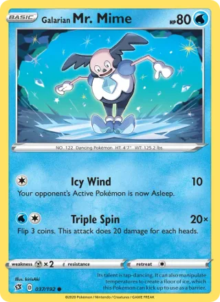 Galarian Mr. Mime #37 · Rebel Clash Pokémon card